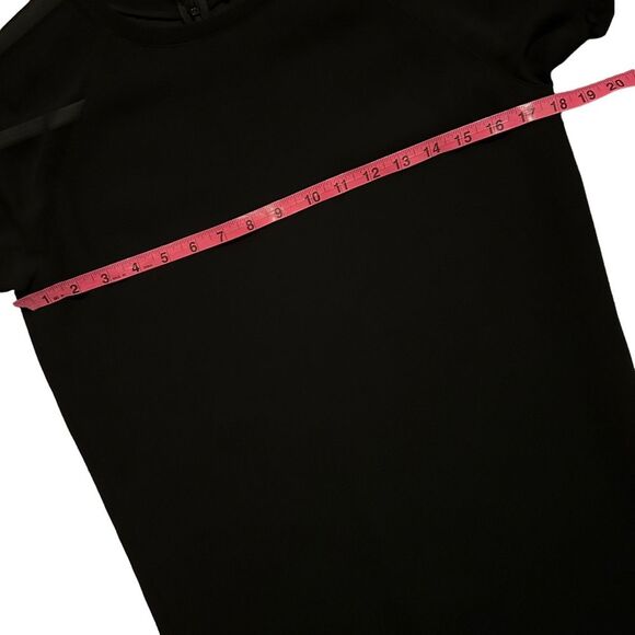 VINCE Black Sheer-Sleeve Loose Crepe Dress XS - Picture 13 of 15